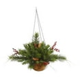 thumbnail image 1 of Vickerman Vickerman 12" Mixed Berry and Cone Artificial Christmas Hanging Basket Unlit, 1 of 1