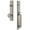 Satin Nickel, variant on Grandeur 849192 Carre Solid Brass Rose Dummy Full Plate "D" Grip Handleset - Brass
