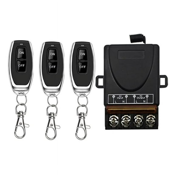 1 x Remote Switch 3 x Remote Controls-Black
