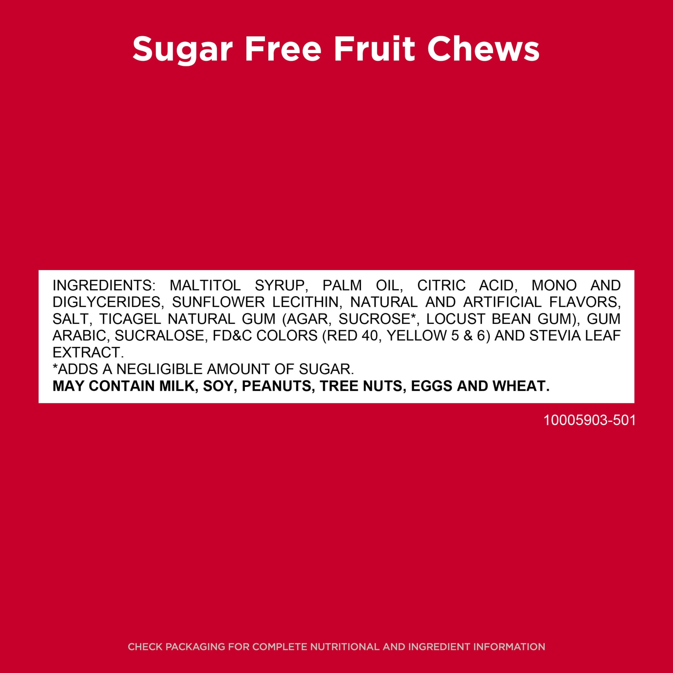 RUSSELL STOVER Sugar Free Fruit Chews Candy, 4.5 oz. bag