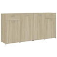 thumbnail image 6 of vidaXL Sideboard High Gloss White 31.5"x14.2"x29.5" Chipboard, 6 of 75