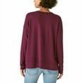 thumbnail image 2 of Lucky Brand Women's Cozy Crewneck Knit Sweater, Potent Purple XL, 2 of 4