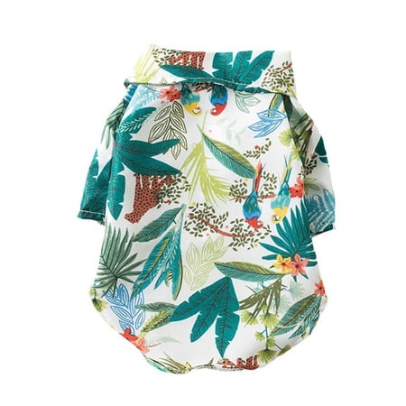 Shirts Cool Dog Clothes Beach Dog Shirt Beach Puppy Shirt Hawaiians Print Puppy Shirt