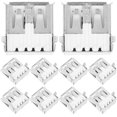 thumbnail image 1 of KAKOWELY usb port replacement 100pcs USB Socket Female USB Jack Socket Connector USB Port Replacement Female USB Solder Connector Electronic Parts Sturdy USB Female Ports, 1 of 4