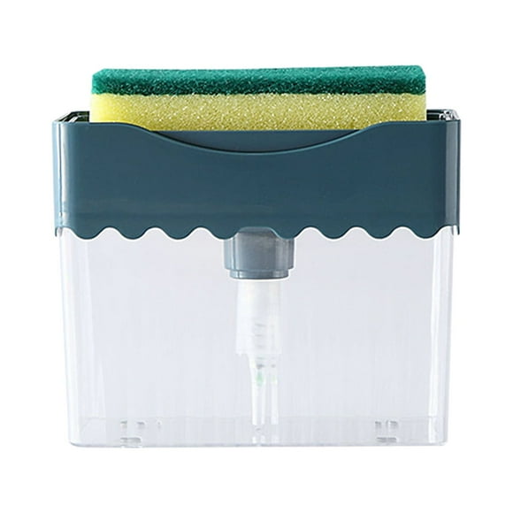 Soap Dispenser & Sponge Set Kitchen Dish Soap Dispenser Counter Top Sink Dispenser Soap Pump Dispenser and Sponge Holder for Kitchen Sink
