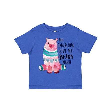 

Inktastic My Oma and Opa Love Me Beary Much with Cute Bear Gift Toddler Boy or Toddler Girl T-Shirt