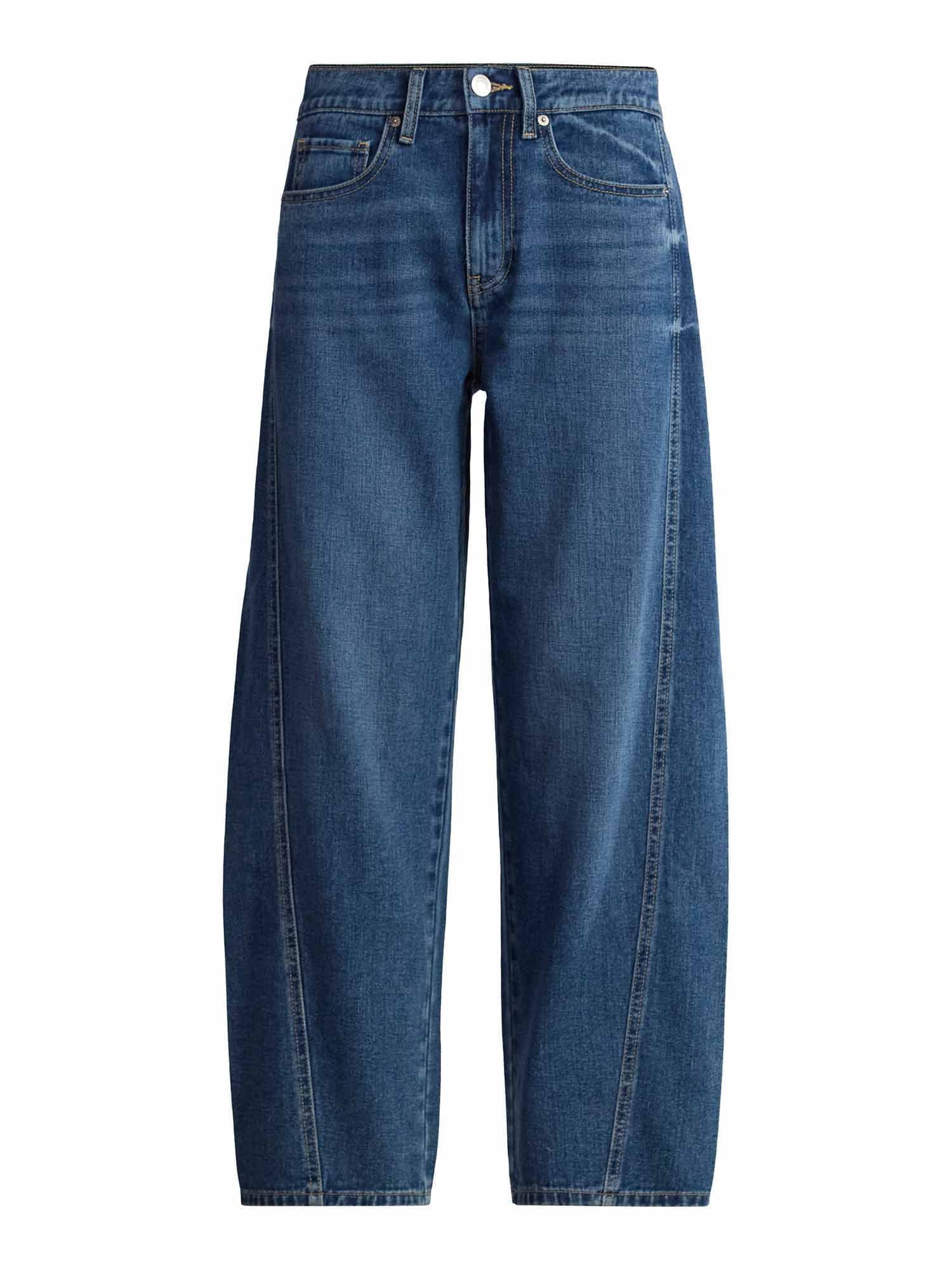 Free Assembly Women's and Women's Plus Barrel Ankle Jeans, 27" Inseam, Sizes 0-26