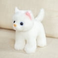 thumbnail image 2 of Cute White Cat Plush Toy, Stuffed Animal Doll, Soft Plushie - Fluffy Design, Huggable Ultra-Soft Material, Realistic Pink Ears & Orange Nose - Kids, Toddlers, Bedroom Decor, Birthday Gift, Xmas Prese, 2 of 8