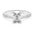 thumbnail image 4 of IGI Certified 1 Carat Emerald Shape Lab Grown Diamond Engagement Ring | 14K White Gold | Calista Side Stone Lab Diamond Ring | FG-VS1-VS2 Quality Friendly Diamonds, 4 of 6