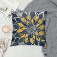 thumbnail image 2 of Creowell Navy Blue Yellow Dahlia Throw Pillow Covers Teal Gray Floral Cushion Covers Modern Home Decorative Soft Plush Cushion Cases for Bed Couch Sofa Living Room Co, 2 of 5