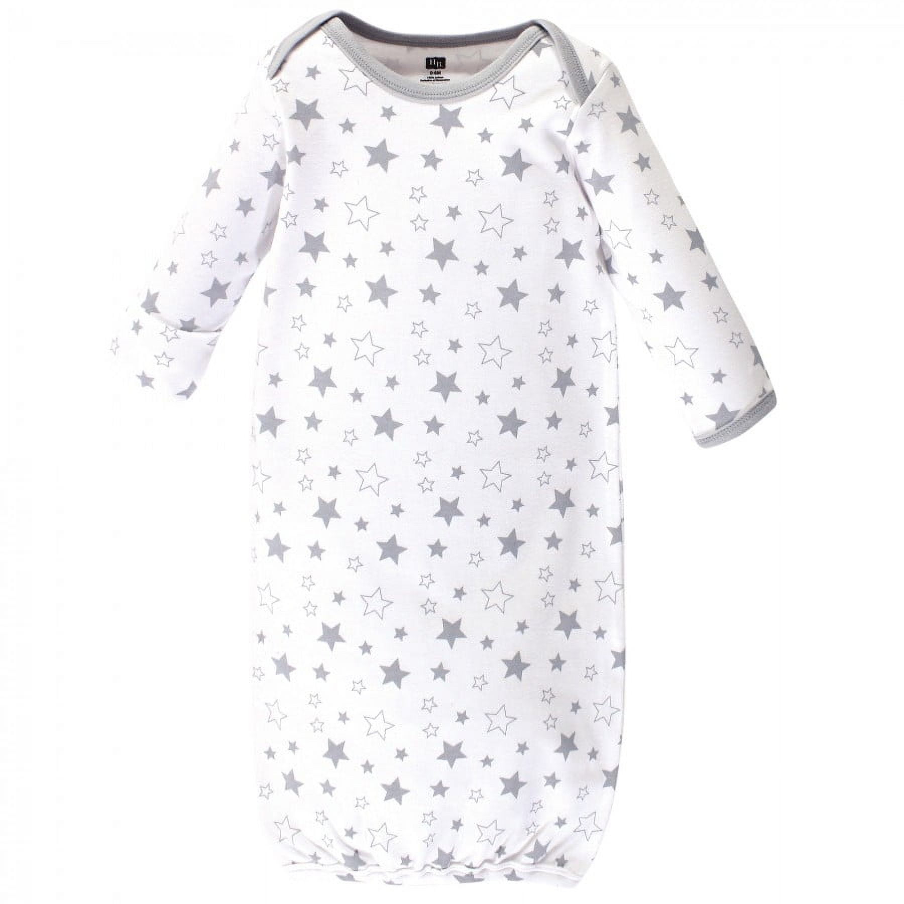 Hudson Baby Cotton Gowns, Star And Moon, Preemie-Newborn