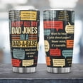 thumbnail image 3 of 20oz Dad Tumbler With Lid Fathers Day Gift For Dad I Keep All My Dad Jokes In A Dad-a-base - Dad Joke Birthday Gifts for Dad From Daughter Son Fathers Day Gift From Wife For Husband Funny Coffee Mug, 3 of 6