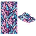 thumbnail image 7 of Dreamtimes 3 PCS Towel Gorgeous Feather Graffiti Cotton Bath Towel Set (1 Bath Towel, 1 Hand Towel, 1 Washcloth) for Bathroom, Super Soft and Quick Dry Towels, 7 of 7
