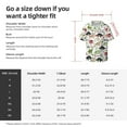 thumbnail image 6 of Uemuo Dinosaur Pattern Cotton Linen Short Sleeve Shirts,Casual Lightweight Button Down Shirts,Vacation Beach Summer Tops-, 6 of 7