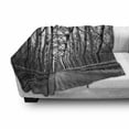 thumbnail image 3 of Black and White Soft Flannel Fleece Blanket, Road Through Bridge Tunnel Urban City and Modern Architecture Image, Cozy Plush for Indoor and Outdoor Use, 70" x 90", Black White Grey, by Ambesonne, 3 of 6