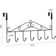 thumbnail image 3 of 4 Pack Over The Door Hook, Organizer Rack, Hanging for Coats Hats Towels,7 Hooks, 3 of 10