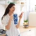 thumbnail image 5 of Yayeee 40oz Stainless Steel Tumbler with Straw and Handle Double-Wall Insulated Travel Water Bottle, Blue Garden Pattern, 5 of 8