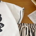 thumbnail image 4 of Toddler Boy Summer Outfit Clothes Short Sleeve Cartoon Printed Shirt Shorts Set 6-12 Months 12-24 Months 2t 3t 4t 5t 6t 7t 8t 9t Children 5-6 Years, 4 of 4