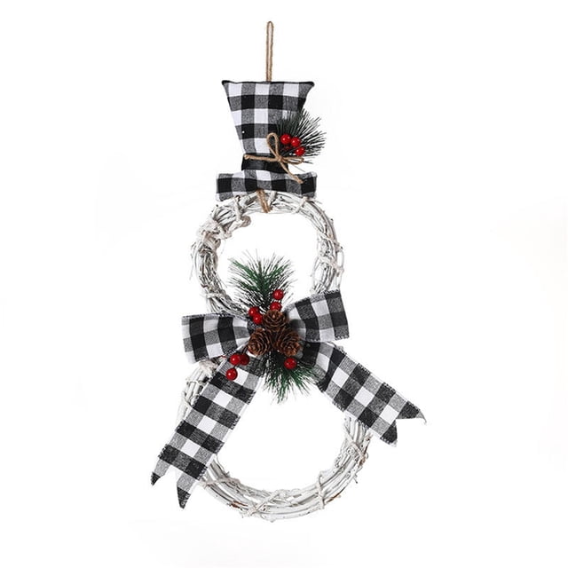 Teissuly New Christmas Items Home Decoration LED Lights Christmas Wreath Rattan Circle Teissuly WER202312133926