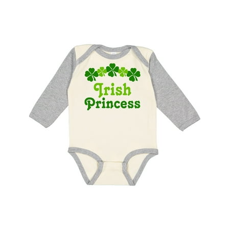 

Inktastic Irish Princess (clover) Gift Baby Girl Long Sleeve Bodysuit