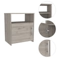 thumbnail image 4 of Miekor Furniture Nightstand Cuarzz, One Cabinet, Light Gray Finish 122897, 4 of 6