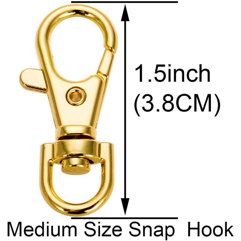 20pcs Swivel Clasps Lanyard Snap Hook with Key Ring Clip Lanyard Metal  Lobster Claw Clasp Key Chain Rings for Crafts, Jewelry Making, Purses DIY