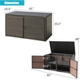 thumbnail image 2 of RONG-3 Deck Box Outdoor Wicker Storage Box Cabinet, 88 Gallon Patio Rattan Storage Container Bin Box for Furniture Tools in Garden Balcony Porch Yard,Brown, 2 of 10