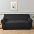 thumbnail image 1 of Nvzi Funda de sofá duradera y lavable, funda de sofá elástica de 4 plazas, protector de muebles universal de fácil ajuste (negro), 1 of 4