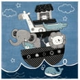 thumbnail image 2 of SAFAVIEH Carousel Kids Patton Animals on Board Area Rug, Blue/Gray, 6'7" x 6'7" Square, 2 of 10