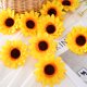 thumbnail image 4 of 20pcs cabezas de girasol artificiales para bodas de la boda de las flores falsas decoraciones guirnaldas de bricolaje, 4 of 6