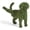 Green Style A, variant on Decorative Peeing Dog Topiary in 4 Styles Green Simulation Flocking Puppy Ornament Faux Moss Covered Animal Decor