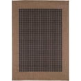 thumbnail image 1 of Couristan 10052000076109T 7 ft. 6 in. x 10 ft. 9 in. Recife Checkered Field Rug - Black & Cocoa, 1 of 1
