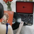 thumbnail image 5 of Arkrocket Curiosity Suitcase Bluetooth Turntable Vintage 3-Speed Record Player with Built-in Speakers Upgraded Turntable Audio Sound (Black/Red), 5 of 6