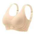 thumbnail image 3 of WCJM Off-White Women's Seamless Bras No Underwire Scalloped Up Bras Soft Wireless Comfort Bralettes Full Coverage Everyday Bra, 3 of 5
