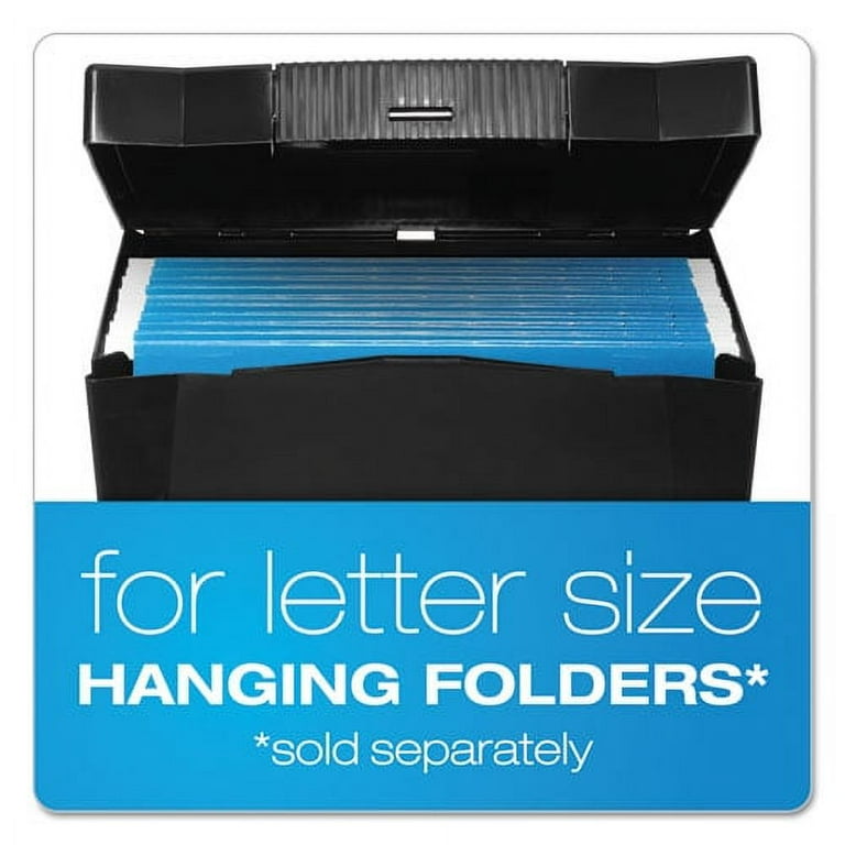 Portable Letter Size File Box, Letter Files, 13.5 Portable Letter Size File Box, Letter Files, 13.5