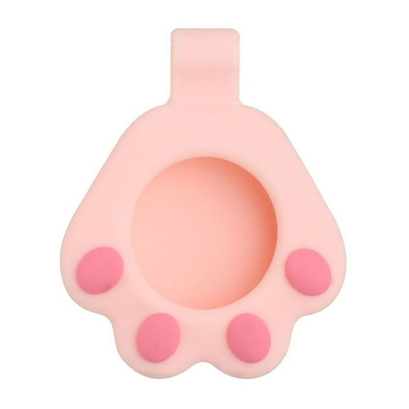 for Apple AirTag Cases 3D Silicone Cute Cat Claw Design TPU Rubber Gel with Keychain Ring Anti-Lost Drop-Proof GPS Tracker Cover for Air Tag by Xpm - Pink Claw