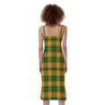 thumbnail image 2 of Irish Themed Plaid Pattern Print Slim Fit Midi Cami Dress, Irish St. Patrick'S Day Fashion Summer Maxi Sexy Casual Dress For Women, 2 of 4