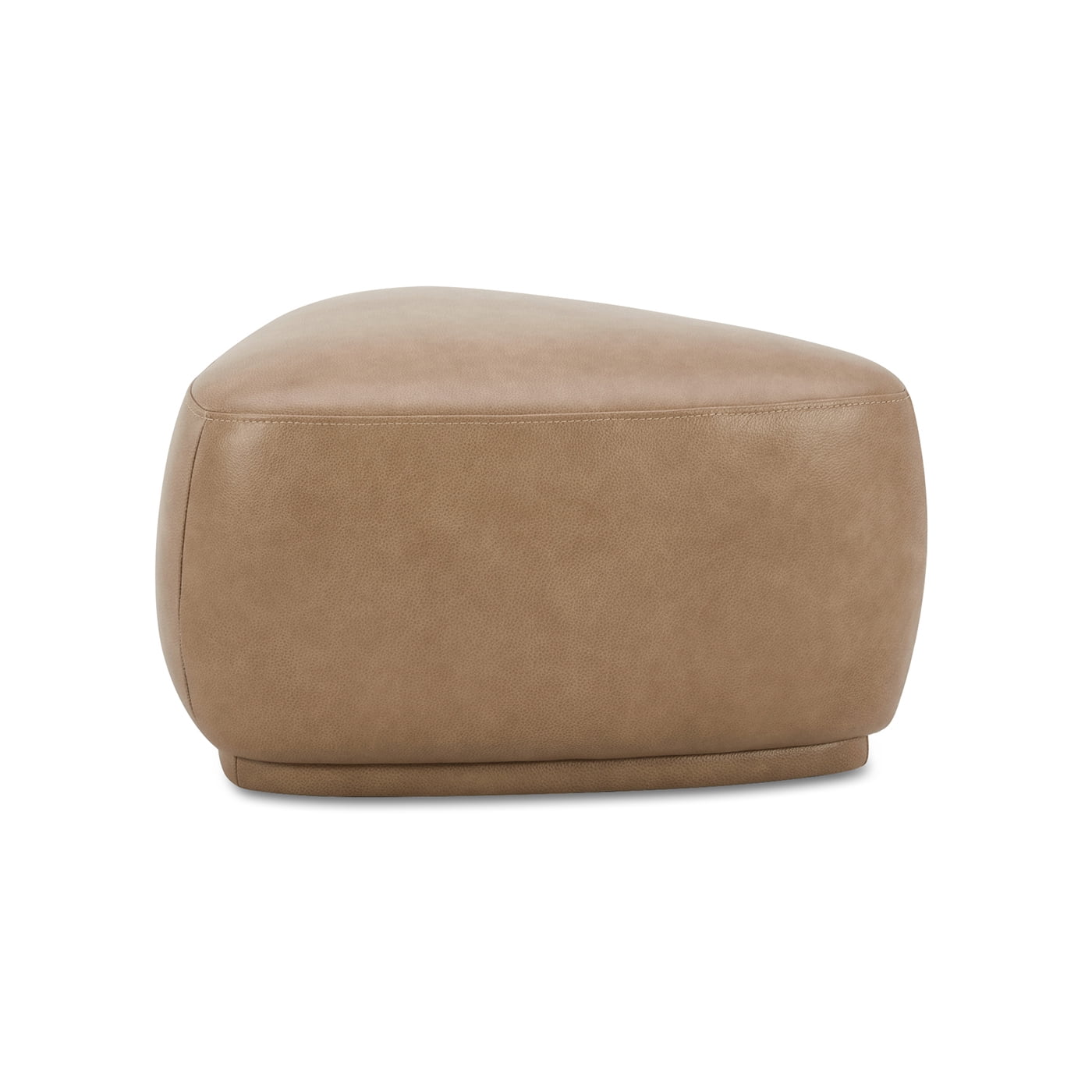 Pebble 26" Rounded Triangle Cocktail Ottoman Tuscan Tan Brown