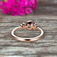 thumbnail image 2 of 10k Rose Gold 1.50 Carat Round Cut Natural Aquamarine Engagement Ring Anniversary Gift Art Deco, 2 of 5