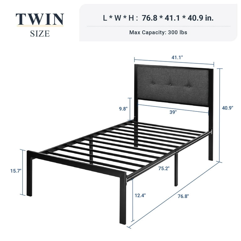 katieページ Amazon.com: Allewie Upholstered King Size Platform Bed Frame
