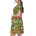 thumbnail image 2 of Naloa Transportation Prints Print Womens Summer A-Line Dress with Pockets,Short Sleeve Dresses,Flowy Beach Swing Dress for Vacation Travel, 2 of 6