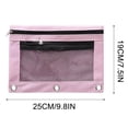 thumbnail image 2 of Pencil Pouch for 3 Ring Binder - Dual Zipper Compartments, Clear View Window, Educational & Office Organization, Cloth Binder Insert Case, topliu, 2 of 8