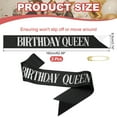 thumbnail image 2 of Uxcell Birthday Girls Sash, Glitter Birthday Sash for Women Satin Queen Sash Party Decorations with Safety Pin Black Fantasy 2 Pcs, 2 of 6