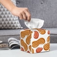 thumbnail image 4 of Leather Tissue Box Cover Square - Peanuts4 Waterproof Tissue Box Holder Paper Case Organizer Dispenser for Modern Home Office Room Home Bathroom Decor, 4 of 7