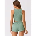 thumbnail image 3 of DARING DIVA Women's Tank Top and Shorts Matching Lounge Pajama Set Green L, 3 of 6
