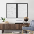 thumbnail image 4 of IDEA4WALL Framed Canvas Print Wall Art Set Abstract Expressionist Subtle Elegance and Soft Contours Illustration Modern White Digital Art Wall Decor Minimal for Home Decor - Black 24"x36"x2, 4 of 5