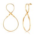 thumbnail image 1 of Women Rock Big Infinity Earrings Gold Tone Stainless Steel Long Dangle Earring, 1 of 5