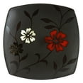 thumbnail image 3 of Hometrends Evening Blossom 12 Piece Square Stoneware Dinnerware Set in Black, 3 of 4