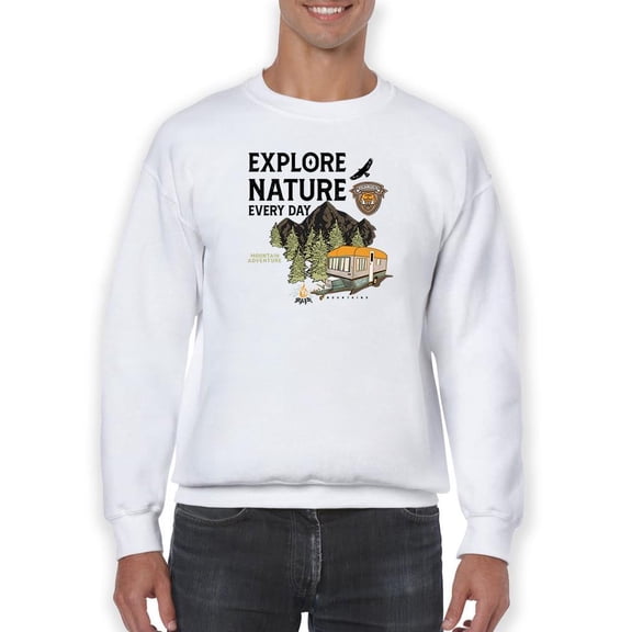 Explore Nature Every Day Sweatshirt Men -Image by Shutterstock, Male Small