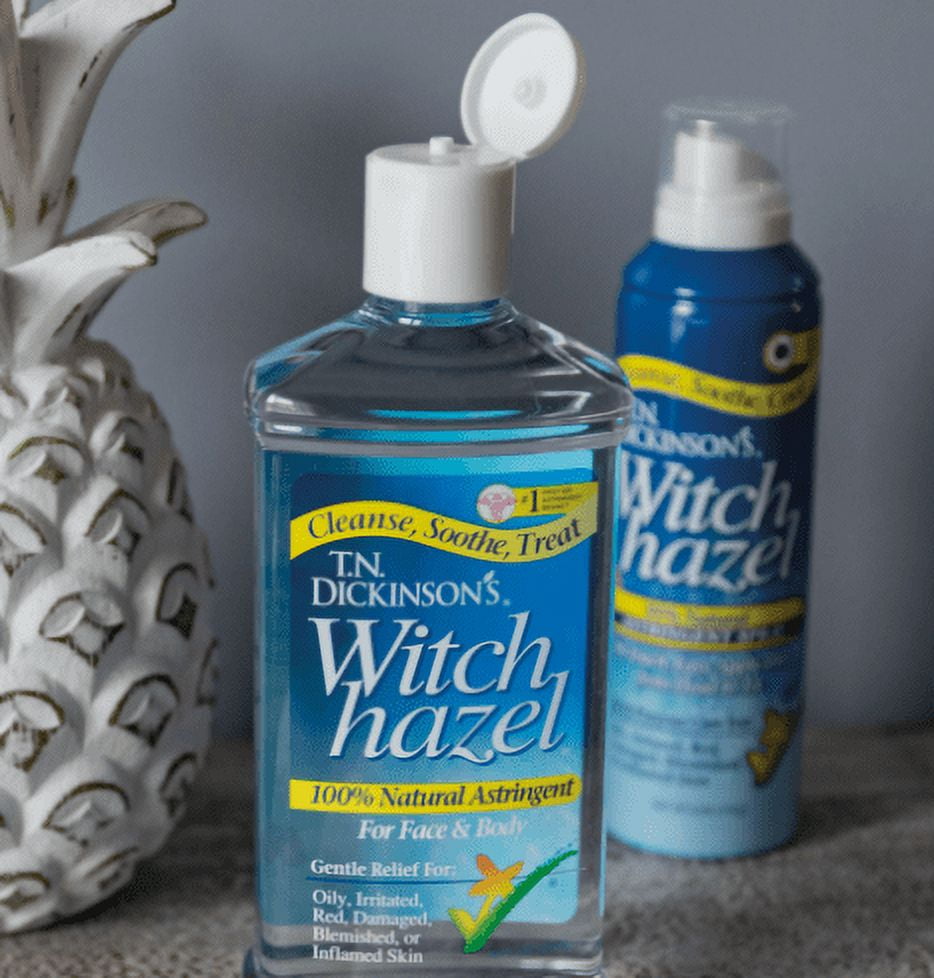 (2 Pack)T.N. Dickinson's Witch Hazel 100% Natural Astringent By Dickinson Brands,16 fl oz